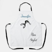 Haar Stylist Barber Scissors Mode Aangepaste naam Schort (Voorkant)