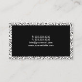 Haar Stylist Black & White Leopard Print Modern Visitekaartje (Achterkant)