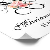 Haar stylist bloemenschaar stijlvolle schoonheidss poster (Hoek)