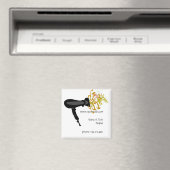 Haar Stylist Bloesem Mode Salon Magneet (Insitu (Vaatwasser))