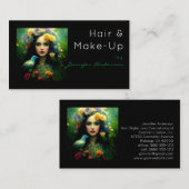 Haar Stylist Cosmetoloog Make-up  Vrouw Visitekaartje (Voorkant / Achterkant)