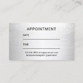 Haar Stylist Creatief Koper Metaal 3D Script Afsprakenkaartje (Achterkant)