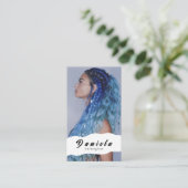 Haar Stylist Cute Scissor Minimalist Blush Pink Visitekaartje (Staand voorkant)