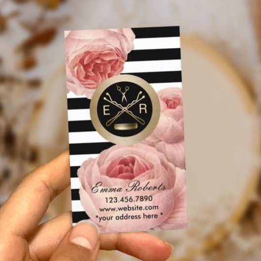 Haar Stylist  Floral Cadeaubon Kortingskaartje