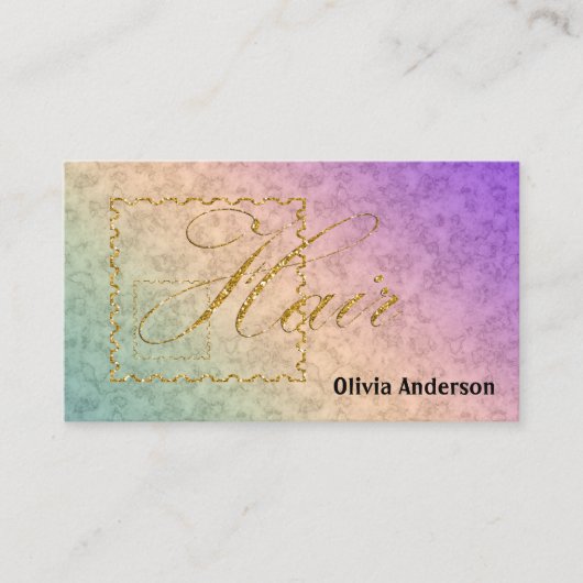 Haar, stylist, gepersonaliseerd visitekaartje (Voorkant)