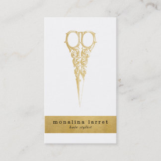 Haar Stylist Gold Scissors - Grafische zaken Visitekaartje