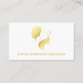 Haar Stylist Gold Script Scissors Unisex Custom Visitekaartje (Voorkant)