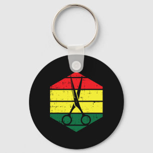 Haar-stylist Juneteenth Blm Black Geschiedenis Kap Sleutelhanger