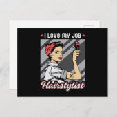 Haar Stylist Kapper Kapper Schaar Haar Gift Briefkaart (Voorkant / Achterkant)