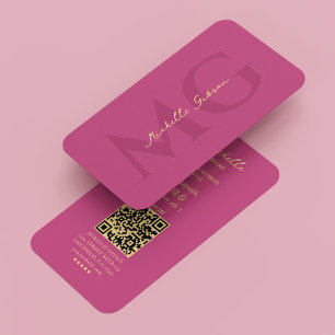 Haar Stylist Lashes Make-up Artiest Roze Modern Visitekaartje