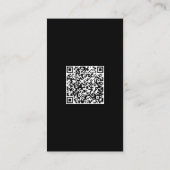 Haar Stylist Metallic Gold + Zwart QR Code Visitekaartje (Achterkant)