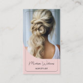Haar Stylist Modern Roze Loyalty Kaart (Voorkant)