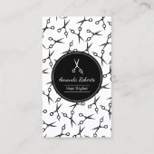 Haar Stylist Modern Scissor Pattern Appointment Afsprakenkaartje (Voorkant)