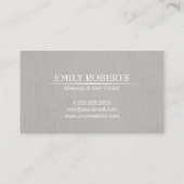 Haar Stylist Moderne Circle Silver Confetti Stippe Visitekaartje (Achterkant)