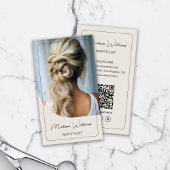 Haar Stylist Moderne Foto Neutrale Tone Visitekaartje