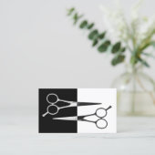 Haar Stylist Moderne Schaar Kapper Visitekaartje (Staand voorkant)