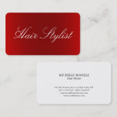Haar Stylist Plain Clean Red White Professional Visitekaartje (Voorkant / Achterkant)