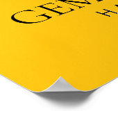 Haar Stylist Poster Custom Design in Zwart Geel (Hoek)