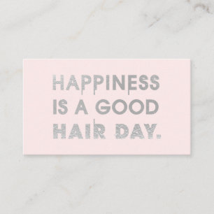 Haar Stylist Quote Chic Modern Folie Typografie Visitekaartje
