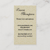 Haar Stylist Retro  Flower Visitekaartje (Achterkant)