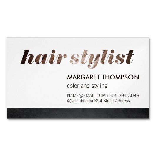 Haar Stylist/Salon Magnetisch Visitekaartje (Voorkant)