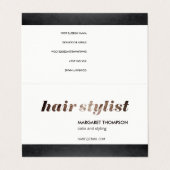 Haar Stylist/Salon Visitekaartjes (Buitenkant ongevouwen)