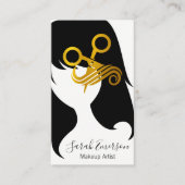 Haar Stylist Schaar Haar Logo Visitekaartje (Voorkant)
