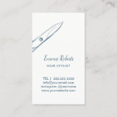 Haar Stylist schaar & Initialen Elegant Visitekaartje (Achterkant)