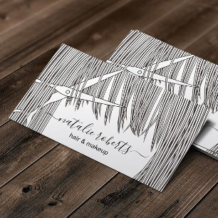 Haar Stylist Scissor & Hair illustration Salon Visitekaartje