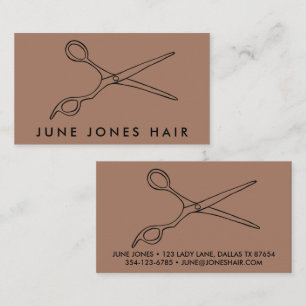 Haar Stylist Scissors Chic Drawing Barber CUSTOM Visitekaartje