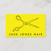 Haar Stylist Scissors Chic Line Drawing CUSTOM Visitekaartje (Voorkant)