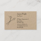 Haar Stylist Scissors Chic Simple Line Art Visitekaartje (Achterkant)