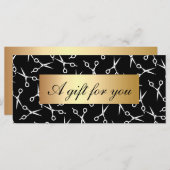 Haar Stylist Scissors Gold Label Cadeaubonnen (Voorkant / Achterkant)