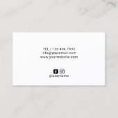 Haar Stylist Scissors & Long Hair Drawing Salon Visitekaartje (Achterkant)