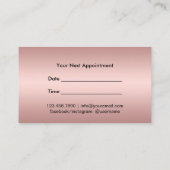 Haar Stylist Script Folie Roos Gold Appointment Afsprakenkaartje (Achterkant)