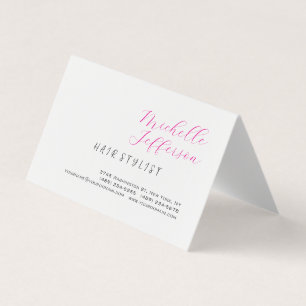 Haar Stylist Script Handschrift Trendy Gevouwen Visitekaartjes