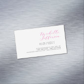 Haar Stylist Script Handschrift Trendy Magnetisch Visitekaartje (Voorbeeld)