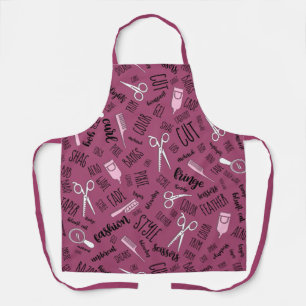 Haar Stylist Tekst en Gereedschap Roze1 ID749 Schort