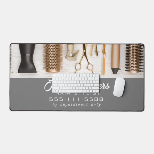 Haar Stylist Tools Modern Custom Bureaumat (Keyboard & Muis)