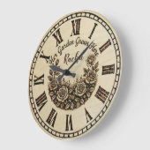 Haar tuin groeit hier | Klok met eigen naam (Hoek)