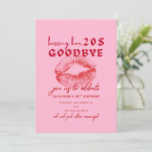 Haar twintiger jaren vaarwel zeggen kaart (Staand voorkant)