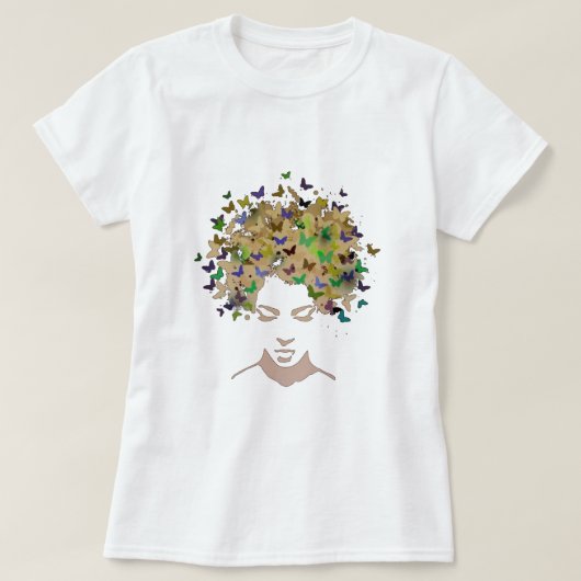 Haar van Butterflies T-Shirt (Design voorkant)