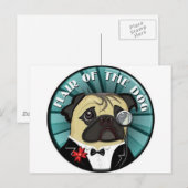 Haar van de hond briefkaart (Voorkant / Achterkant)