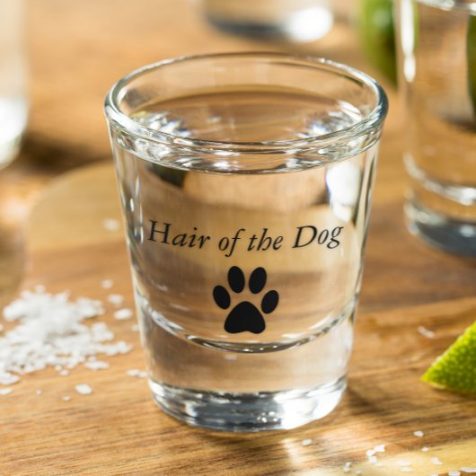 Haar van de Hond Pootafdruk Shot Glas