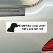 Haar van honden bumpersticker (Op auto)