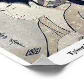 Haar van Kitagawa, Utamaro Ukiyoe Poster (Hoek)
