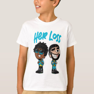 Haar verlies – eenvoudige woorden, luide boodschap t-shirt