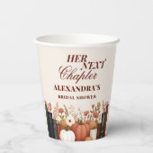 Haar Volgende Hoofdstuk Herfst Boek Thema Bruidsfe Papieren Bekers (Achterkant)