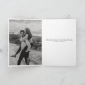 Haar Vows Card-minimalistisch script blauw Kaart (Binnen)