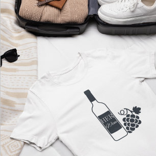 Haar wijn, voor stel, echtgenoot, plezier, eenvoud t-shirt